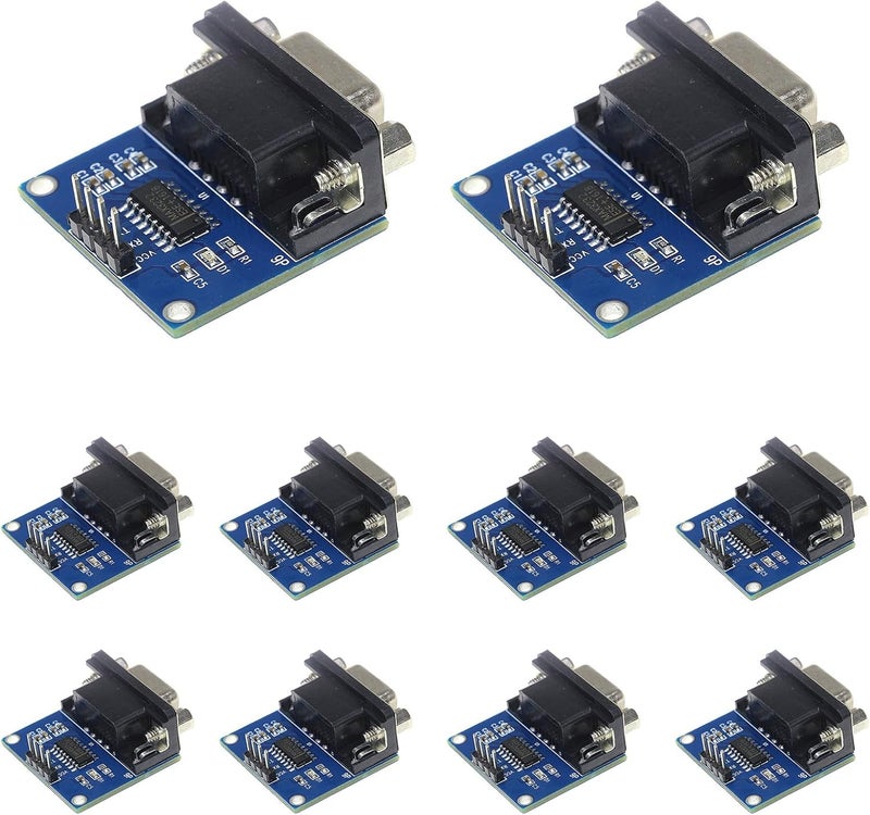 hiBCTR 10 Pieces RS232 to TTL Converter Module COM Serial Port Board MAX3232 MAX232CSE - Image 1